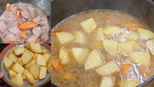 cách làm món bò hầm khoai tây